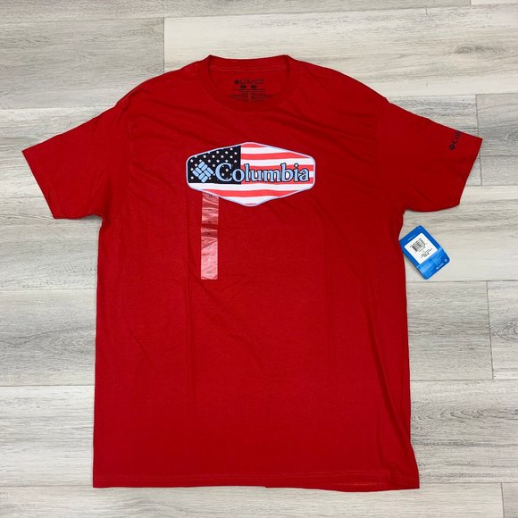 Columbia Other - Columbia Red Men's T-shirt Size XL American Flag